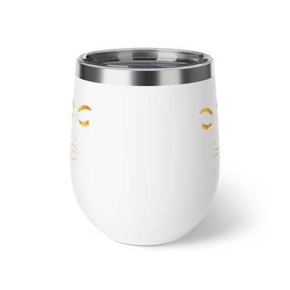 Vacuum Insulated Cup | Minimalist Gold Female Face Cut-Out