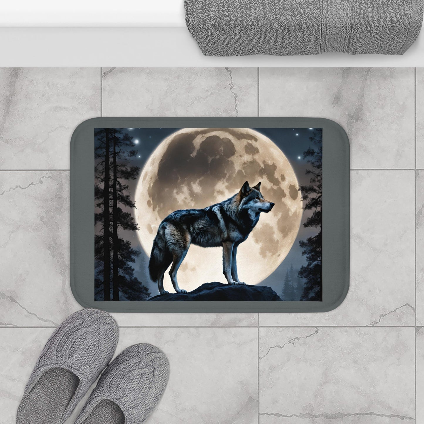 Lunar Wolf - Bath Mat