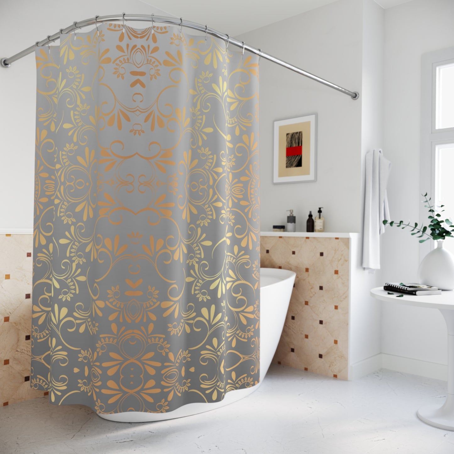 Ornate Gold Shower Curtain