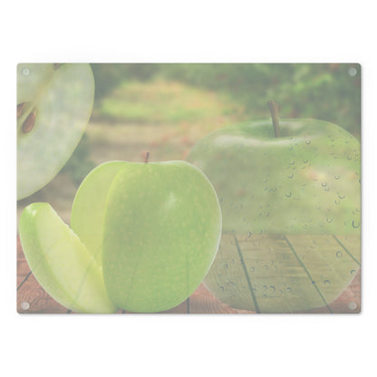 Green Apple Tempered Glass Cutting Board