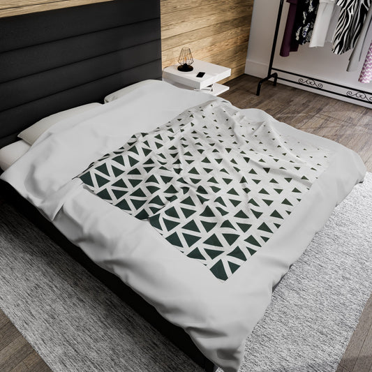 Plush Blanket | Geometric Triangular Lattice Design