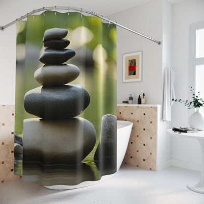 Serenity Stone Balance Shower Curtain