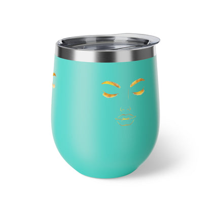 Vacuum Insulated Cup | Minimalist Gold Female Face Cut-Out