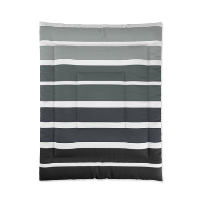 Comforter | Blue Gray Striped Design