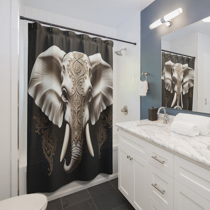 Ornate Elephant Shower Curtain