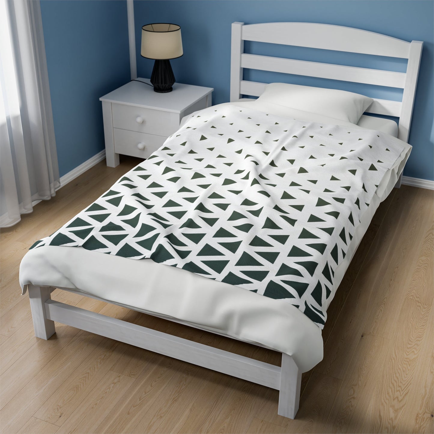 Plush Blanket | Geometric Triangular Lattice Design