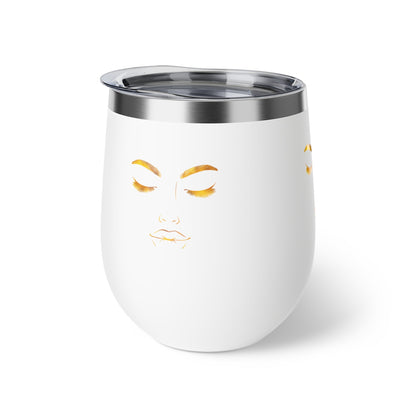 Vacuum Insulated Cup | Minimalist Gold Female Face Cut-Out