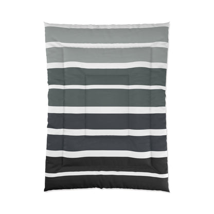 Comforter | Blue Gray Striped Design