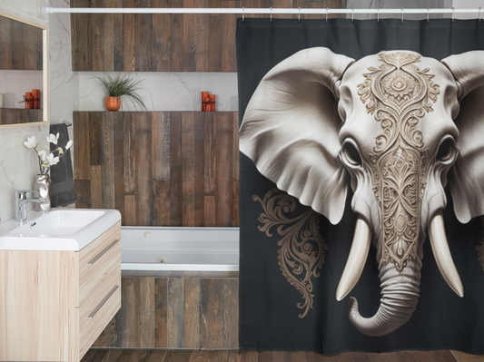 Ornate Elephant Shower Curtain