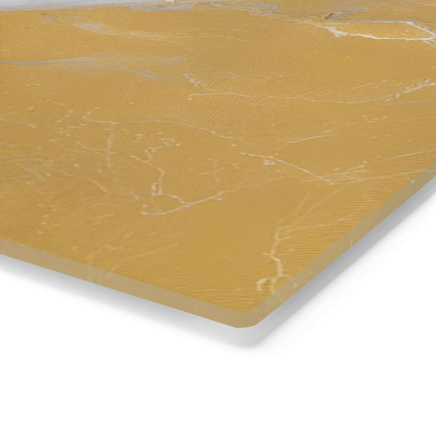 Tempered Glass Marble Cutting Board | Powered Blue-Mustard Yellow-Charcoal