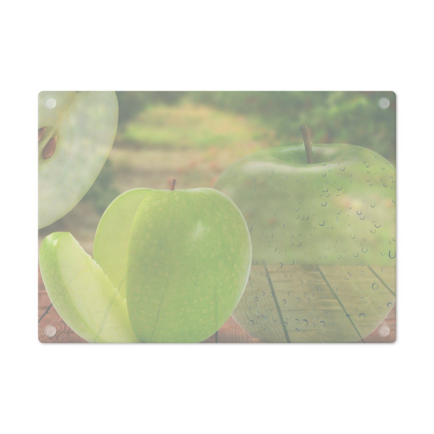 Green Apple Tempered Glass Cutting Board