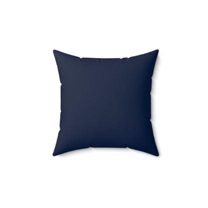 JOY Square Pillow | Blue-and White