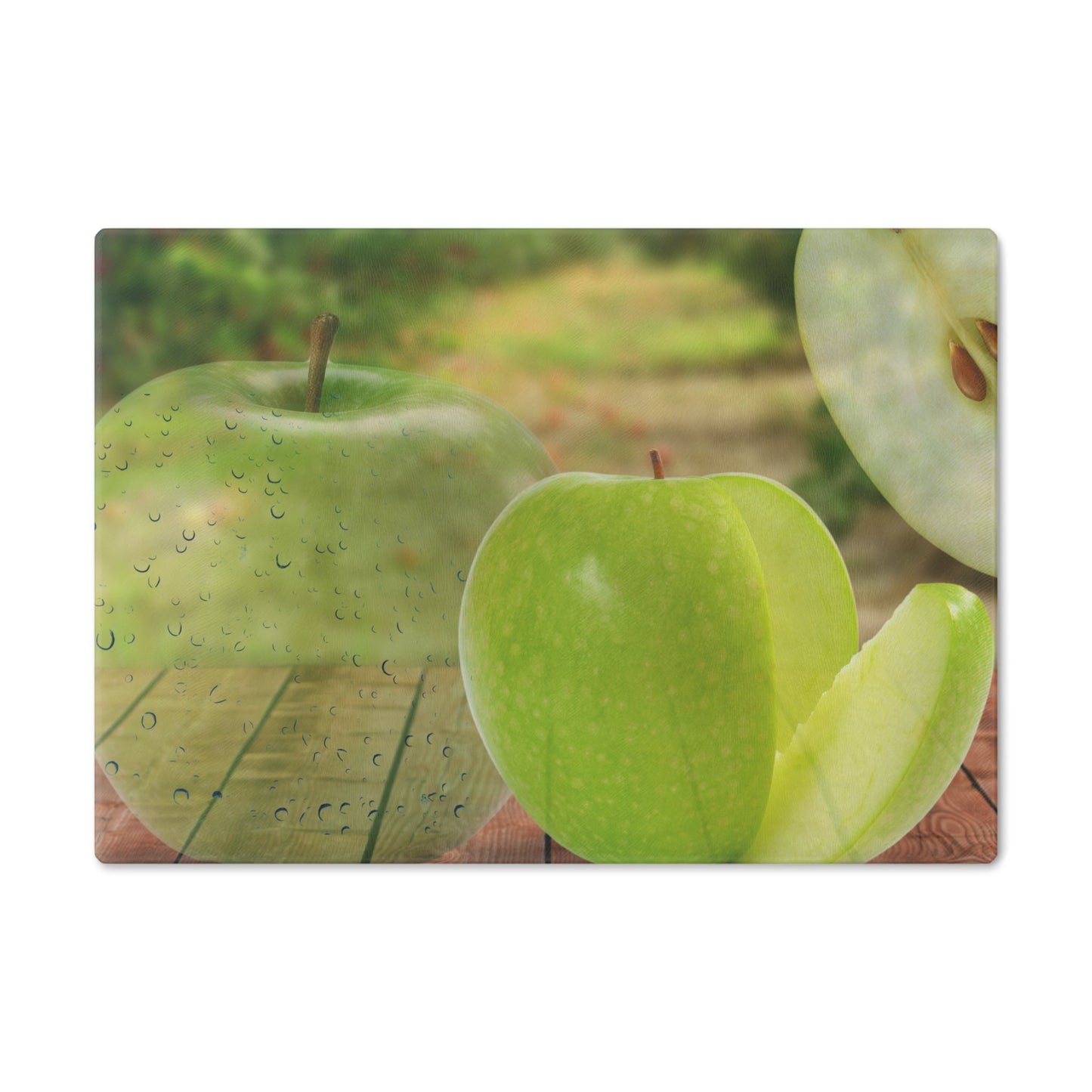 Green Apple Tempered Glass Cutting Board